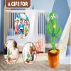 Dancing Cactus Plush Toy Singing What You Say with 120 English Songs Electronic Shake Soft Doll Cactus Toys for Kids Baby Boys and Girls Early Education Toy Talking. (120 English Songs 2pcs) view 4