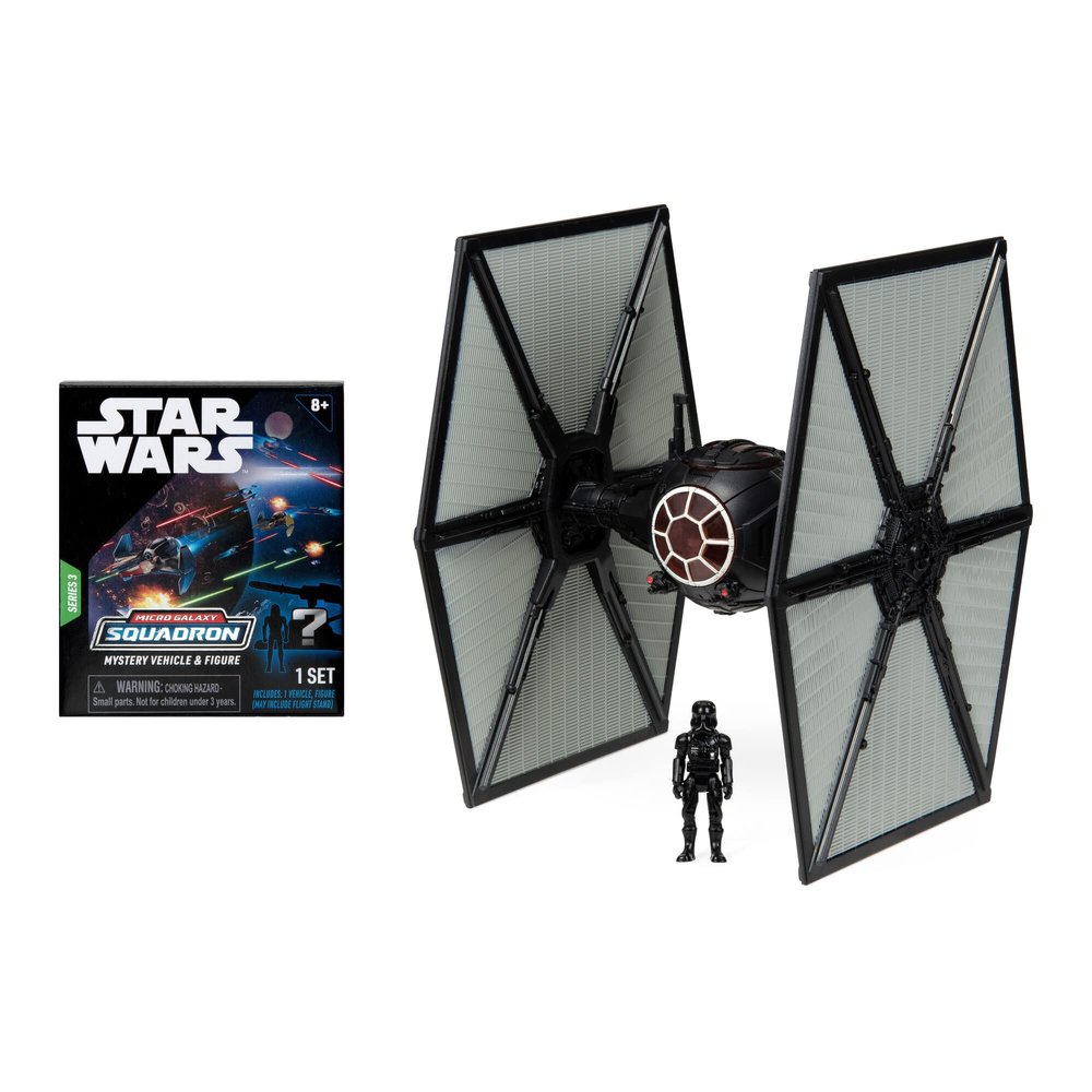 Star Wars Micro Galaxy Squadron First Order TIE Fighter Mystery Bundle - 3-Inch Light Armor Class and Scout Class Vehicles with Accessories