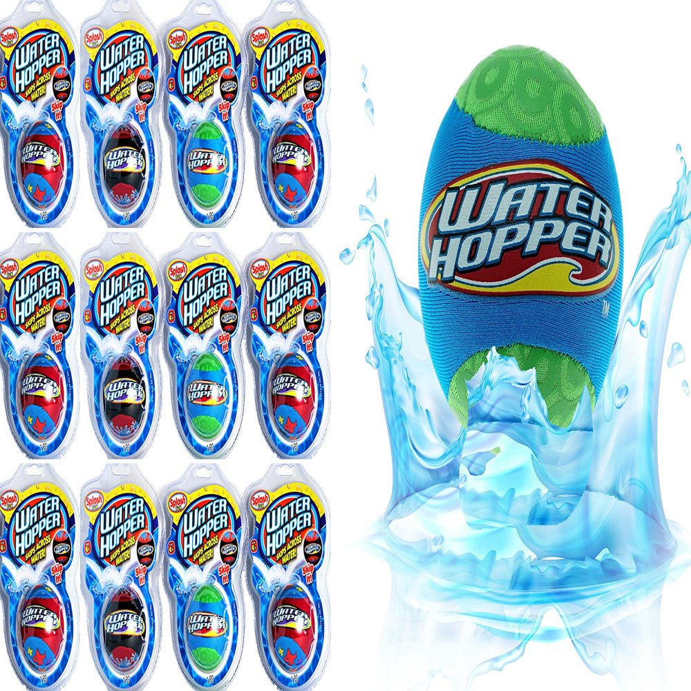 JA-RU Water Hopper Ball Toy Pack (12 Packs) Bouncing Water Skip Ball. Water Balls for Pool and for Beach Game. Water Bouncy Balls. Plus Sticker 880-12s
