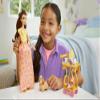 Mattel Disney Princess Belle Tea Time Fashion Doll & Playset with Tea Cart, 3 Character Friends and Food Accessories view 2