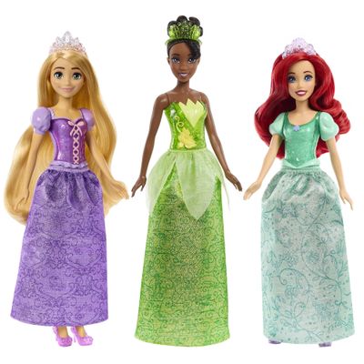 Mattel Disney Princess Fashion Doll Gift Set with 3 Dolls in Sparkling Clothing and Accessories, Inspired by Mattel Disney Movies
