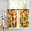 Zen Creative Designs Fruits Print Cafe Curtain Tier Window Valance 2 Piece Set Home Dcor Bedroom Nursery Kitchen Window (Oranges) view 1