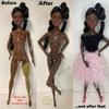 DIY OOAK Doll Bodies for Replacement 12 inch Fashion Doll Body Supermodel Collector Doll Body Articulated Jointed Posable Doll Making Repair (#4 Dark Chocolate) view 2