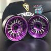 TREAL 1.9 Beadlock Wheels 1.9 Inch Beadlock RC Wheel Rims Set (4) for 1:10 RC Crawler Axial SCX10 II 90046 SCX10 III AXI03007 Capra TRX4 12mm Hex (Purple) view 3