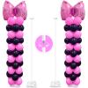 YALLOVE Heavy Duty Metal Balloon Stand Set of 2, Height Adjustable 1.3 to 10.5 Ft, Free Combination Balloon Centerpiece and Column Stand view 1