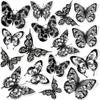 Amaonm 3D Butterfly Wall Decor 60pcs 5 Styles 3 Sizes Butterflies Wall Sticker Removable DIY Hollow PVC Butterfly Wall Decals for Kids Baby Bedroom Girls Child Teens Nursery Classroom Living Room Bathroom Wedding Birthday Cake Party Decoration (Black view 1