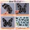 Amaonm 3D Butterfly Wall Decor 60pcs 5 Styles 3 Sizes Butterflies Wall Sticker Removable DIY Hollow PVC Butterfly Wall Decals for Kids Baby Bedroom Girls Child Teens Nursery Classroom Living Room Bathroom Wedding Birthday Cake Party Decoration (Black view 3