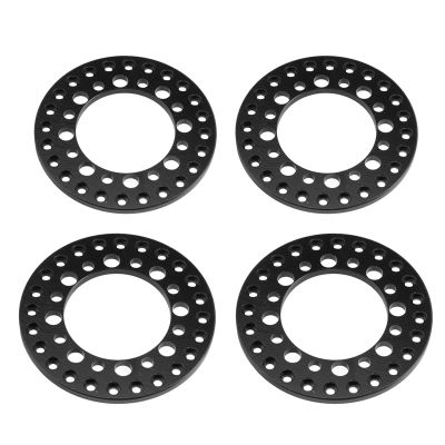Dilwe RC Wheel Outer Beadlock Ring, 4Pcs 1.9 Inch Wheel Outer Beadlock Ring Aluminum Alloy Reusable RC Accessories for 1/10 RC Car(Black)