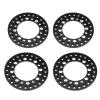 Dilwe RC Wheel Outer Beadlock Ring, 4Pcs 1.9 Inch Wheel Outer Beadlock Ring Aluminum Alloy Reusable RC Accessories for 1/10 RC Car(Black) view 1