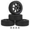 AllinRC PreGlued 12mm Hex Hubs Wheel Rims&2.64" Rubber Tires for 1/10 On-Road Touring Car Drift for Traxxas 4tec 2.0 3.0 Tamiya TT02 TT01 HPI RS4 HSP Flying Fish Wltoys 144001 Kyosho Fazer (Edition F) view 1