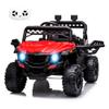 Kids Ride On UTV with Remote Control, 12V Kids Powered Wheels Electric Vehicle Toys with Spring Suspension,FM,LED Lights,AUX Port,Music,USB, Red view 1
