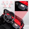 Kids Ride On UTV with Remote Control, 12V Kids Powered Wheels Electric Vehicle Toys with Spring Suspension,FM,LED Lights,AUX Port,Music,USB, Red view 3
