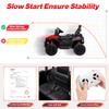 Kids Ride On UTV with Remote Control, 12V Kids Powered Wheels Electric Vehicle Toys with Spring Suspension,FM,LED Lights,AUX Port,Music,USB, Red view 4