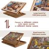 Lavievert 2 in 1 Reversible Jigsaw Puzzle Board, Angle & Height Adjustable Wooden Puzzle Plateau Easel for Adults, Portable Tilting Table with Non-Slip Surface for 1000 & 1500 Piece Puzzles view 2