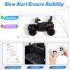 Kids Ride On Vehicle with Remote Control, 12V Battery Powered Electric Vehicle for Toddlers Kids with Spring Suspension,LED Lights,FM,AUX Port,Music,USB, White view 3