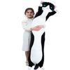 Giant Cat Pillow Plush Cartoon Kitty Sleeping Hugging Pillow, Cuddly Soft Long Kitten Body Pillow Doll Cat Cushion Toy for Kids Girlfriend (Black, 90cm/35.4inch) view 1