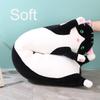 Giant Cat Pillow Plush Cartoon Kitty Sleeping Hugging Pillow, Cuddly Soft Long Kitten Body Pillow Doll Cat Cushion Toy for Kids Girlfriend (Black, 90cm/35.4inch) view 3