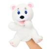 Hopearl Plush White Bear Hand Puppet with Open Movable Mouth for Imaginative Play, Role Play, Interactive Toy for Storytelling Teaching Puppet Theater, Gifts for Kids Boys Girls, 11.5'' view 1