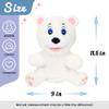 Hopearl Plush White Bear Hand Puppet with Open Movable Mouth for Imaginative Play, Role Play, Interactive Toy for Storytelling Teaching Puppet Theater, Gifts for Kids Boys Girls, 11.5'' view 2