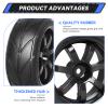AllinRC PreGlued 12mm Hex Hubs Wheel Rims&2.56" Rubber Tires for 1/10 On-Road Touring Car Drift for Traxxas 4tec 2.0 3.0 Tamiya TT02 TT01 HPI RS4 HSP Flying Fish Wltoys 144001 Kyosho Fazer (Edition A) view 2