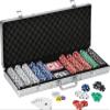 Fat Cat Texas Hold'em Table, 4-Deck Card Shoe, 500 Poker Chip Set, 2 Acrylic Chip Trays & Dice Cup Set view 3
