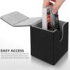 Mlikero 4 Pack Card Deck Box, Commander Deck Box Holds 400+ Single Sleeved Cards with 4 Dividers, Leather Magnetic Card Box Fit for MTG, TCG view 2