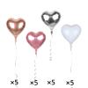 18 Inch 20pcs Heart Foil Balloons Pink Heart Balloons Mylar Balloons for Party Decorations view 3