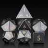 Hematite Dice Set DND,DNDND Full Set Real Stone Dice Set with Gorgeous Gift Case for Dungeons and Dragon and Tabletop Game (Hematite) view 1
