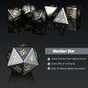 Hematite Dice Set DND,DNDND Full Set Real Stone Dice Set with Gorgeous Gift Case for Dungeons and Dragon and Tabletop Game (Hematite) view 3