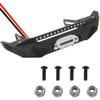 ShareGoo 1/10 Scale Front Bumper,Metal Bull Bar Front Bumper with LED Lights Bar Compatible with Axial SCX10 90046 90047 Traxxas TRX4 RC4WD D90 TF2 1/10 RC Crawlers view 1