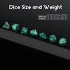 DNDND Cat's Eye Gemstone Dice, 7 PCS Green Stone Dice with Gorgeous Gift Case for DND Dungeons and Dragon Tabletop Game (Green Cat's Eye) view 4