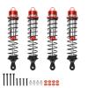 RCAWD Shock Absorber for Maxx 1/10 Upgrades, Front Rear RC Shocks Damper with Spring Adjustable Aluminum Parts for # 89086-4,# 89076-4, # 8961 Red view 1
