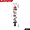 RCAWD Shock Absorber for Maxx 1/10 Upgrades, Front Rear RC Shocks Damper with Spring Adjustable Aluminum Parts for # 89086-4,# 89076-4, # 8961 Red view 3