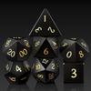 Obsidian Dice D&D,DNDND Full Set Gemstone Dice Set with Gorgeous Gift Case for Dungeons and Dragon and Tabletop Game (Obsidian) view 1