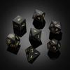 Obsidian Dice D&D,DNDND Full Set Gemstone Dice Set with Gorgeous Gift Case for Dungeons and Dragon and Tabletop Game (Obsidian) view 2