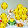 10 Pieces Softball Balloons Decorations, 18 Inches Foil Balloons for Sports Themed Birthday Party Supplies, Girls Kids Teens Baby Shower Decoration view 2