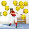 10 Pieces Softball Balloons Decorations, 18 Inches Foil Balloons for Sports Themed Birthday Party Supplies, Girls Kids Teens Baby Shower Decoration view 3