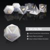 DNDND Cat's Eye Gemstone Dice Set 7 PCS Crystal DND Dice with Gorgeous Gift Case for Dungeons and Dragon D&D Tabletop Game (Grey Cat's Eye) view 3