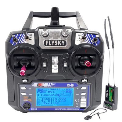 DTXMX Flysky FS-i6 6 Channels 2.4G RC Transmitter and Receiver FS-iA6B Radio Controller for Helicopter Quadcopter FPV Drone (Mode_2)