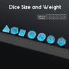 Glass DND Dice, DNDND 7 Piece Dark Blue Glass Dice Set with Great Gift Box for Dungeons and Dragon DND Tabletop Game (Blue) view 4
