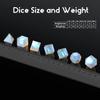 Frosted Rainbow Glass Dice Set DND, DNDND Full Set 7 Piece Matt Glass D and D Dice with Great Gift Box for Dungeons and Dragon D&D Tabletop Game (Frosted Rainbow) view 4