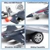 Fighter Jet, Diecast Metal Pull Back Airplane Toy with Flashing Lights and Sounds, Military Plane Model for 3-12 Years Old Boys Birthday (Holder Included) view 3