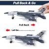 Fighter Jet, Diecast Metal Pull Back Airplane Toy with Flashing Lights and Sounds, Military Plane Model for 3-12 Years Old Boys Birthday (Holder Included) view 4