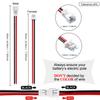 Chanzon 30 Pairs Jst1.25 mm 2 Pin Micro Plug Connector with 200mm UL1007 Tinned Copper Wire view 2