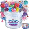 4 LB Huge Glassy Clear Slime Bucket Toy for Kids, FunKidz 64 FL OZ Premade Big Crystal Slime Pack Gift with 29 Sets Add-ins Jumbo Slime Kit for Girls Boys Party Present view 1