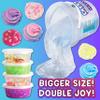 4 LB Huge Glassy Clear Slime Bucket Toy for Kids, FunKidz 64 FL OZ Premade Big Crystal Slime Pack Gift with 29 Sets Add-ins Jumbo Slime Kit for Girls Boys Party Present view 2