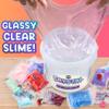 4 LB Huge Glassy Clear Slime Bucket Toy for Kids, FunKidz 64 FL OZ Premade Big Crystal Slime Pack Gift with 29 Sets Add-ins Jumbo Slime Kit for Girls Boys Party Present view 4
