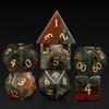 Bloodstone DND Dice Set DNDND 7 PCS Natural Stone D&D Dice with Gorgeous Gift Case for Dungeons and Dragon Tabletop Game (Bloodstone) view 1