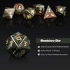 Bloodstone DND Dice Set DNDND 7 PCS Natural Stone D&D Dice with Gorgeous Gift Case for Dungeons and Dragon Tabletop Game (Bloodstone) view 3