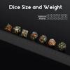 Bloodstone DND Dice Set DNDND 7 PCS Natural Stone D&D Dice with Gorgeous Gift Case for Dungeons and Dragon Tabletop Game (Bloodstone) view 4